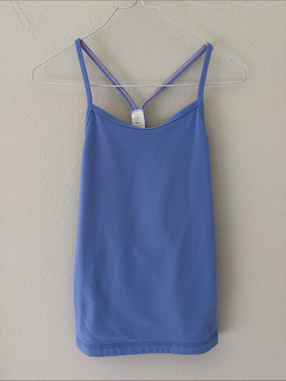 Lululemon Ivivva Periwinkle/Pink Double-Strap Cami Tank Girls 6